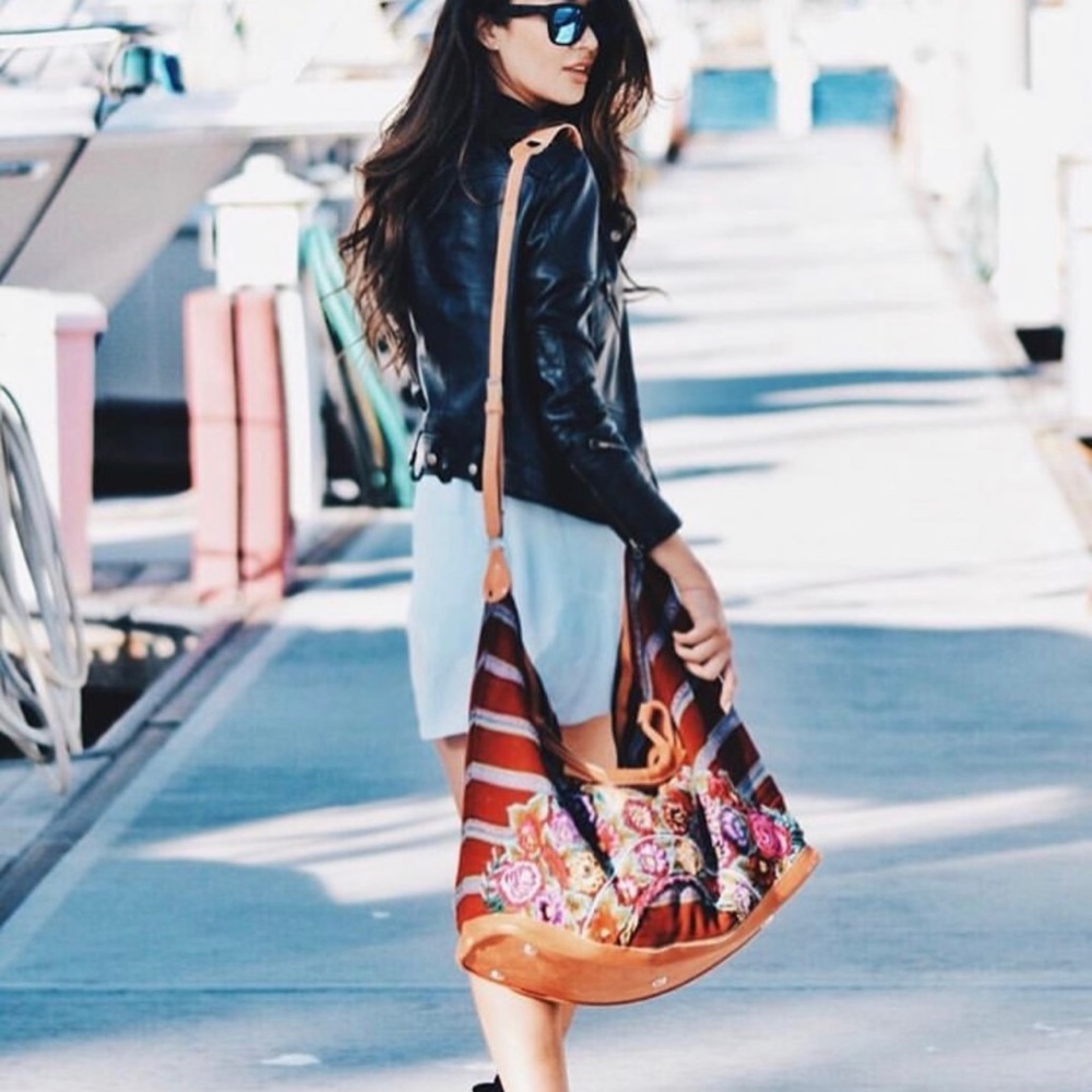 Handwoven weekender bag from Guatemala